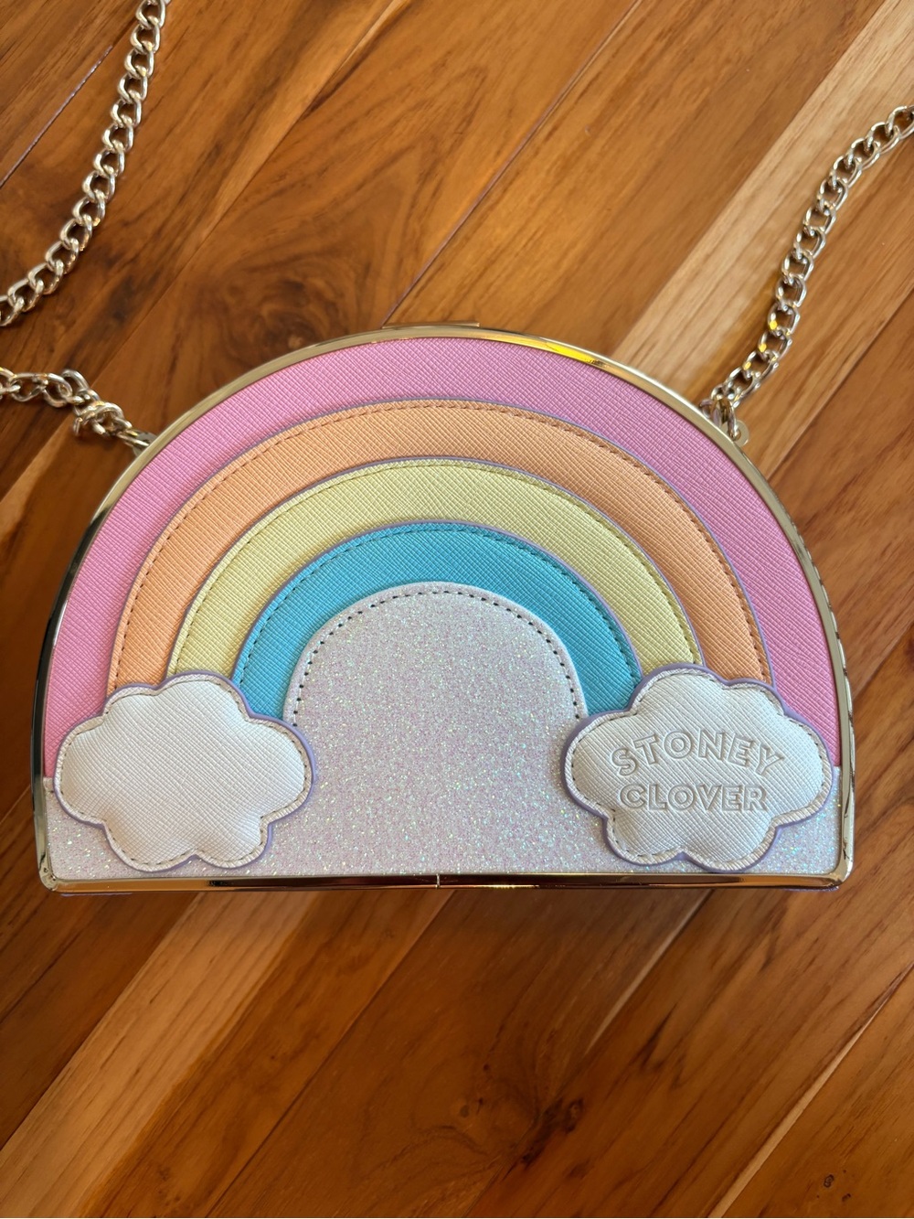 Stoney Clover Rainbow Glitter Crossbody Bag - Pastel Multi